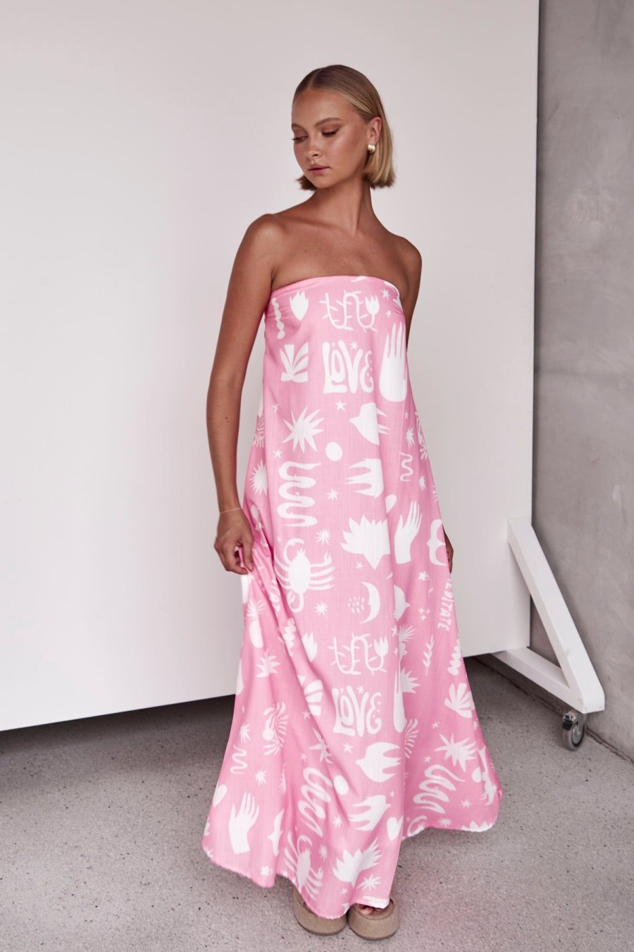 Dresses Runway Scout | Halston Maxi Dress (Pink)