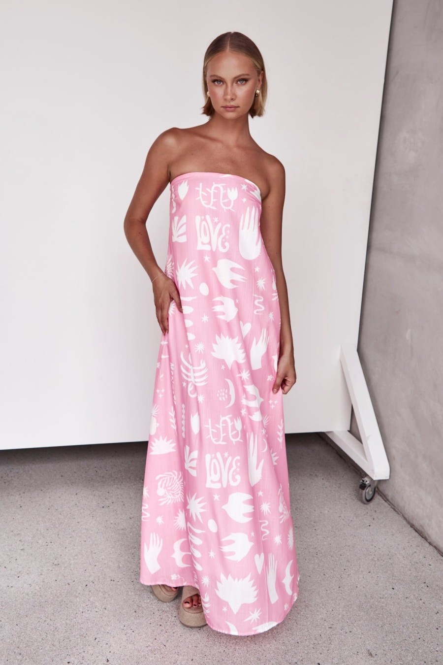 Dresses Runway Scout | Halston Maxi Dress (Pink)