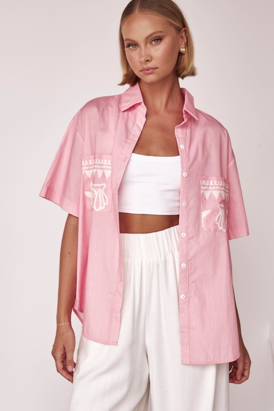 Maternity Runway Scout | Sophia Shirt (Pink)