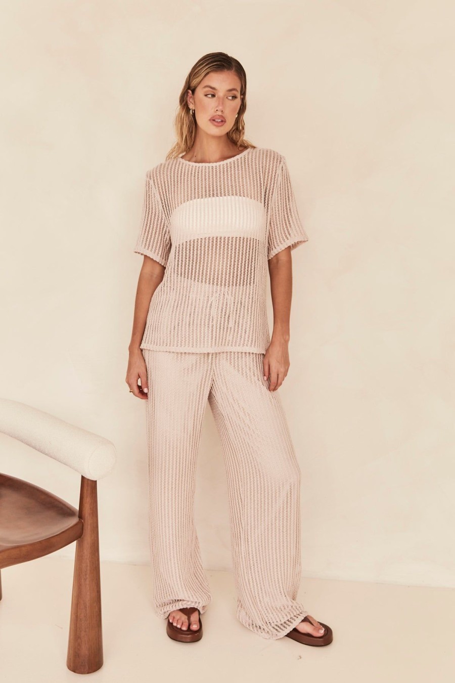 Maternity Runway Scout | Celia Knit Pant (Beige)