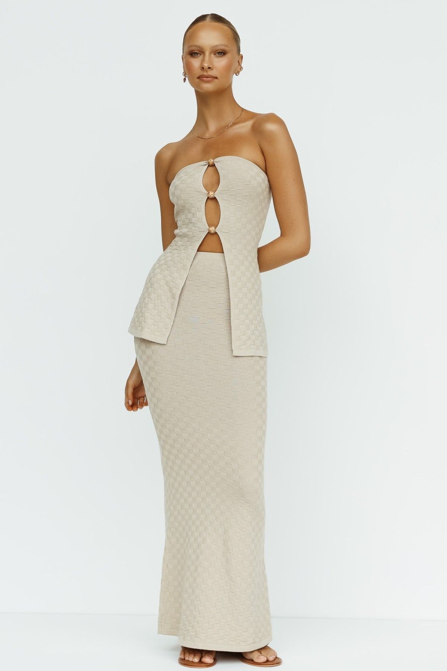 Clothing Runway Scout | Taya Maxi Skirt (Beige)