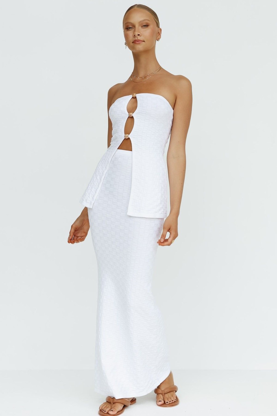 Clothing Runway Scout | Taya Maxi Skirt (White)