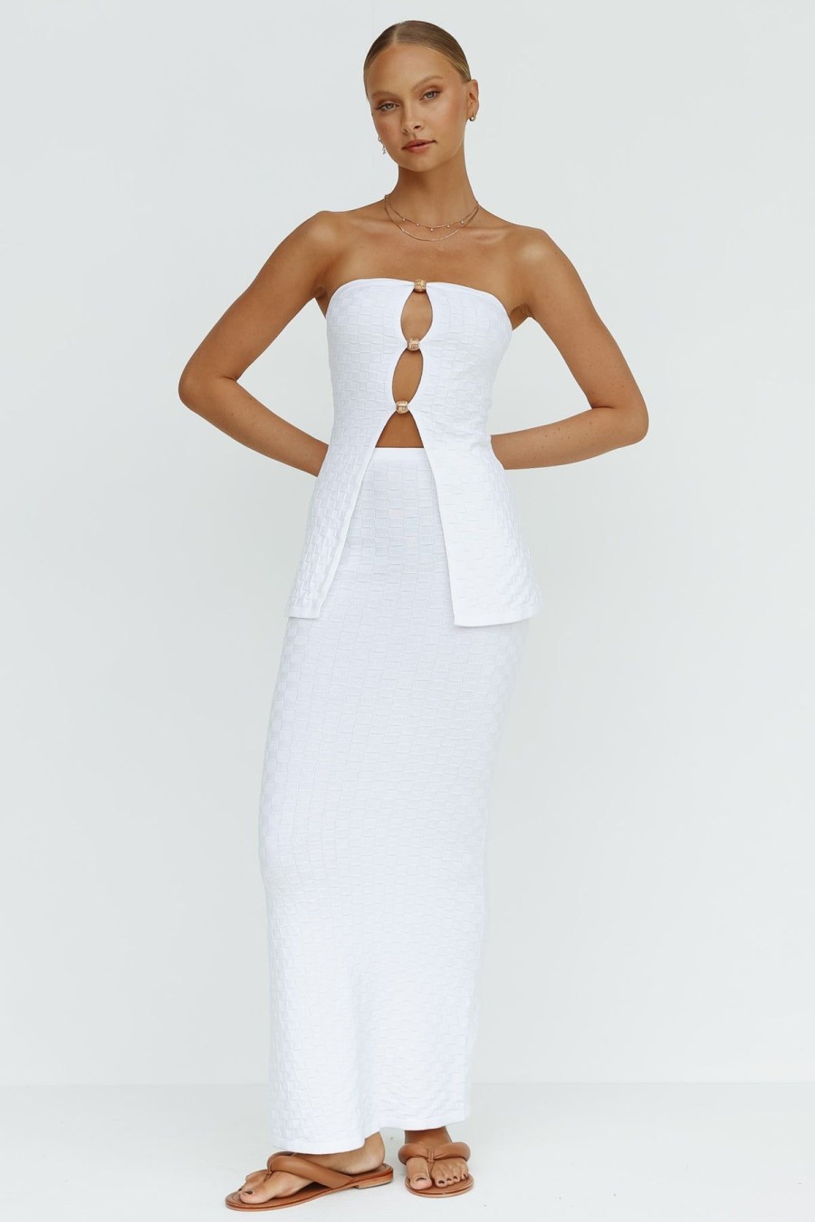 Clothing Runway Scout | Taya Maxi Skirt (White)