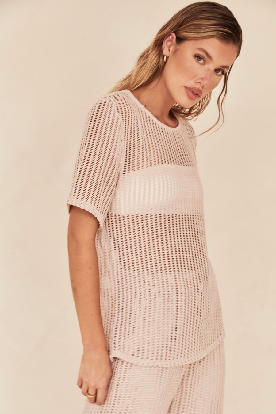 Maternity Runway Scout | Celia Knit Top (Beige)