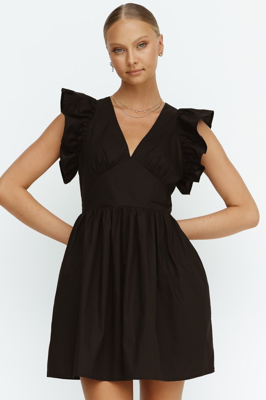 Dresses Runway Scout | Holiday Mini Dress (Black)