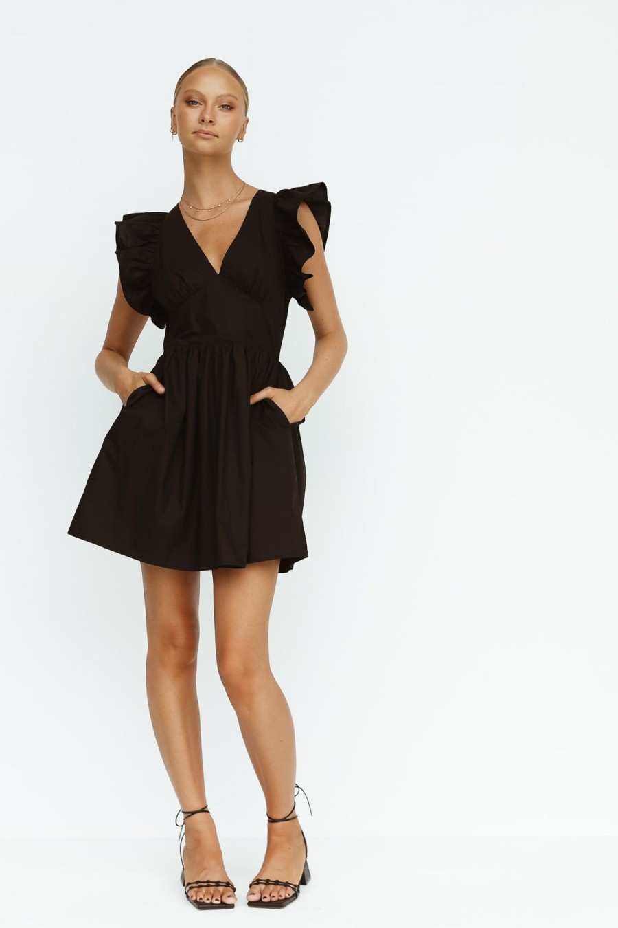 Dresses Runway Scout | Holiday Mini Dress (Black)