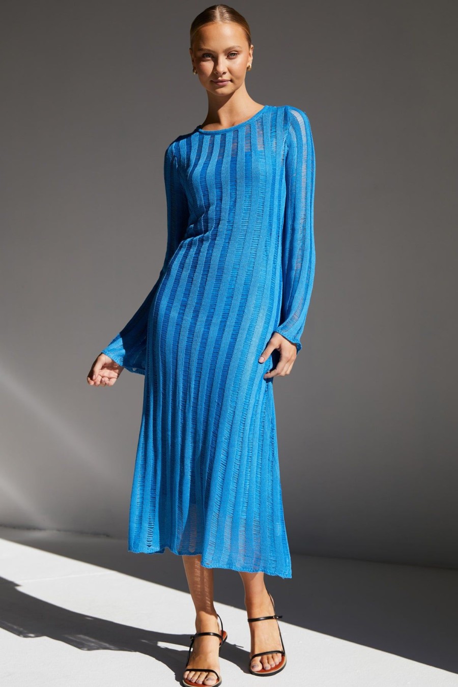 Dresses Runway Scout | Rio Knit Midi Dress (Light Blue)