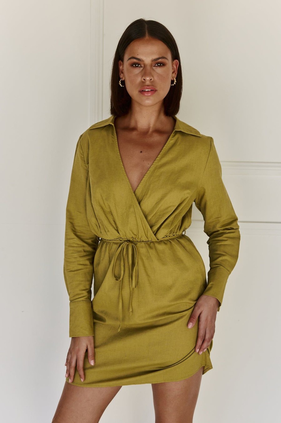 Dresses Runway Scout | Calista Mini Dress (Olive)