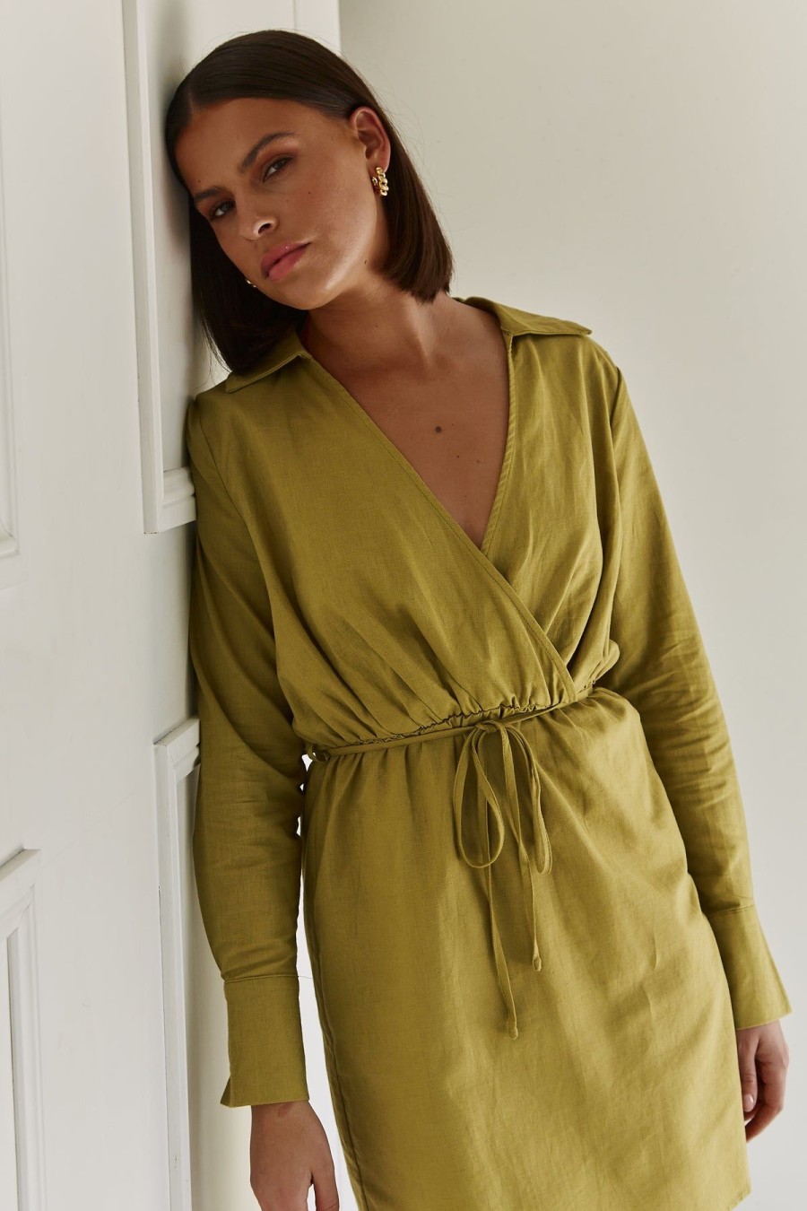 Dresses Runway Scout | Calista Mini Dress (Olive)