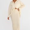 Maternity Runway Scout | Naya Knit Midi Skirt (Cream)