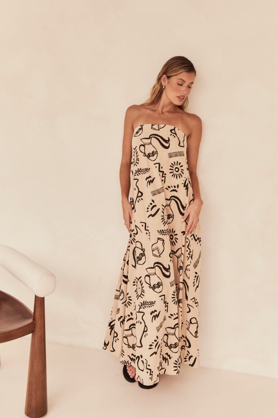 Dresses Runway Scout | Esther Maxi Dress (Beige)