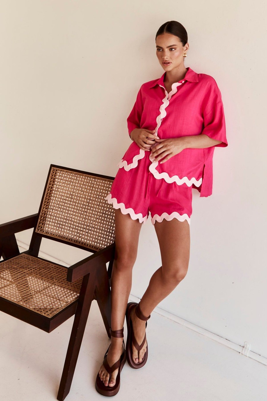 Maternity Runway Scout | Montana Shirt (Fuchsia)