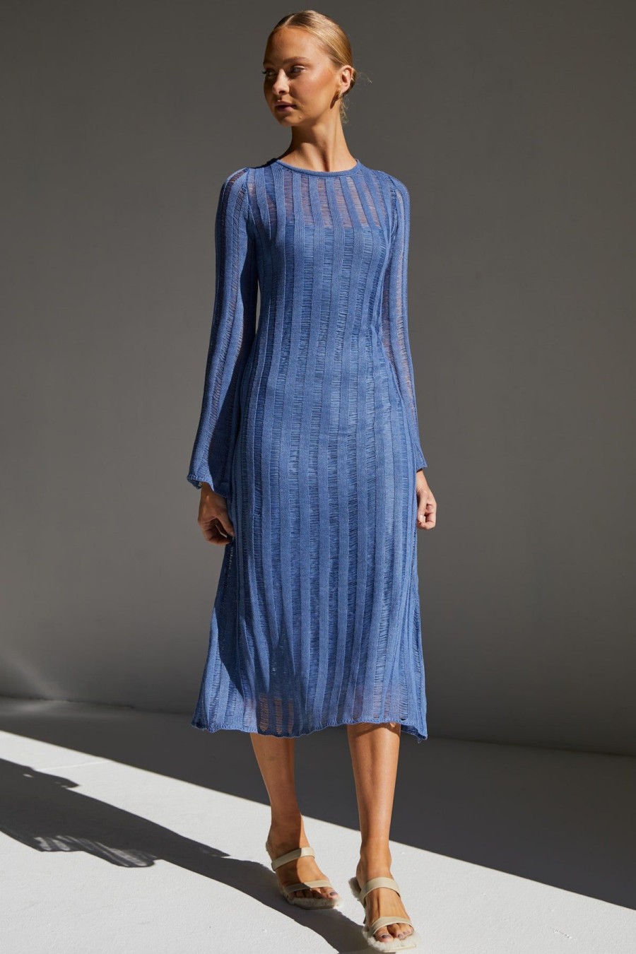 Dresses Runway Scout | Rio Knit Midi Dress (Dark Blue)